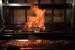 fine steak flame grilled on a parrilla at Libertango