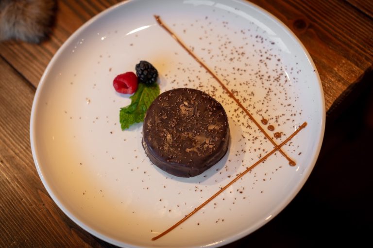 alfajor cookie on a plate at Libertango