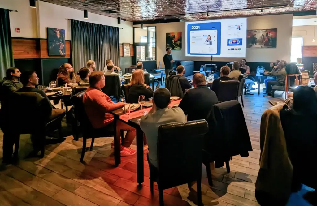 Corporate event in the Libertango dining room