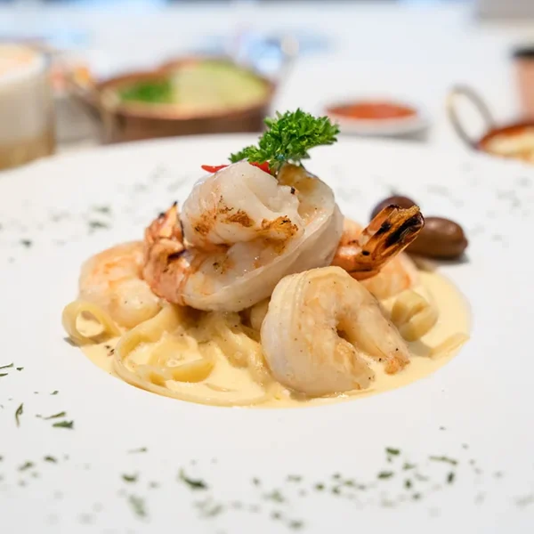 shrimp and pasta dish